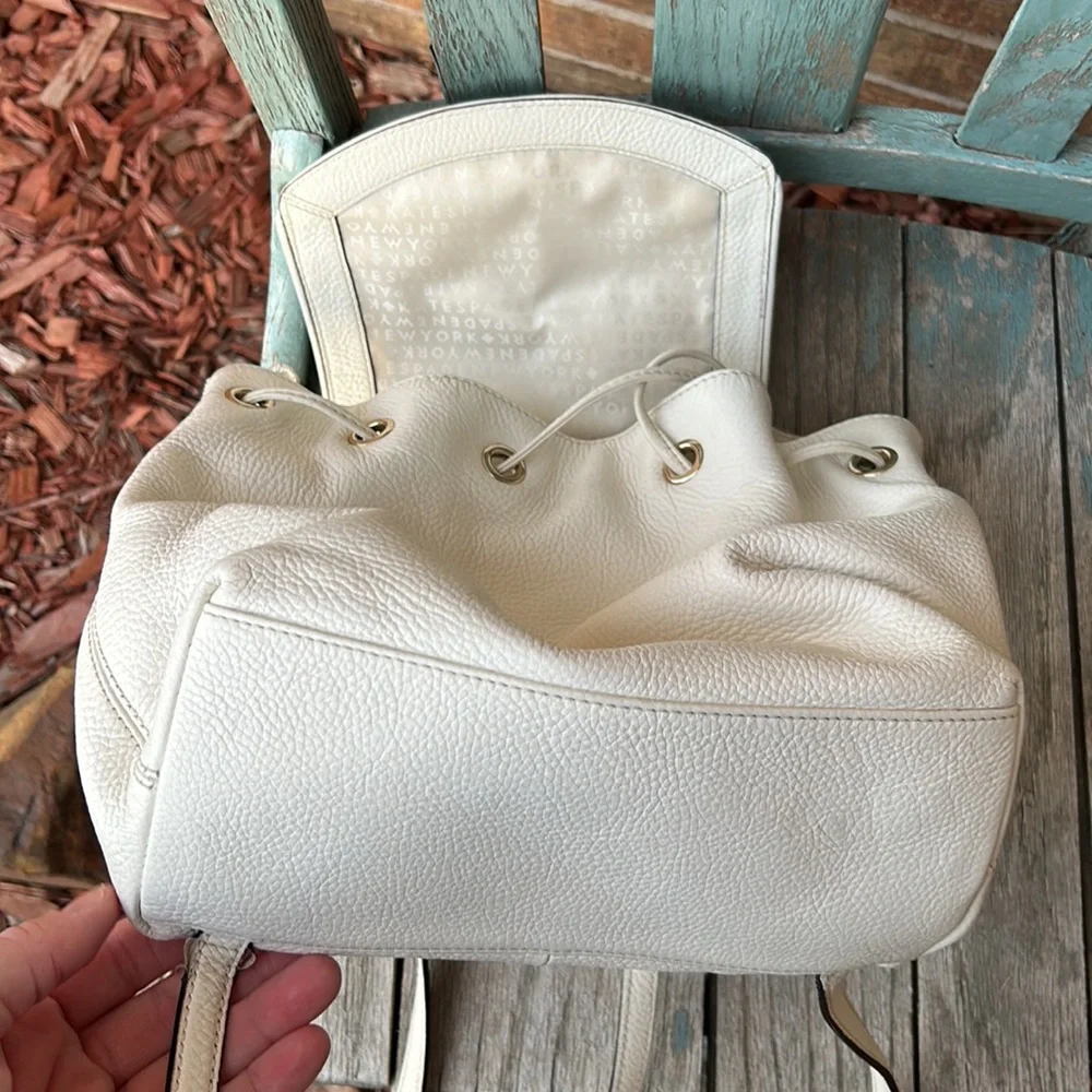 Kate Spade Cream Backpack with Drawstring Closure - Picture 15 of 16